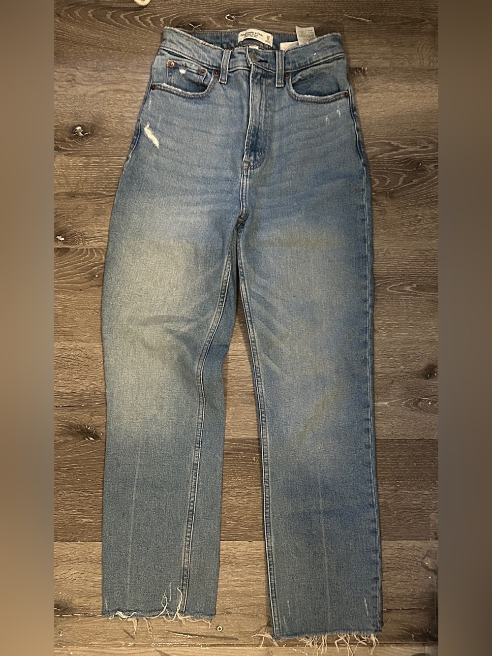 Abercrombie & Fitch Curve Love Ankle Straight Ultra High Rise Jeans